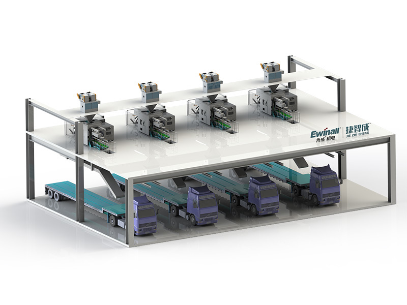 Automatic material feeding and distribution line